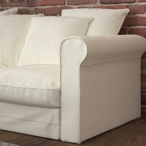 GRÖNLID Armrest Cover (1 pcs), Handmade Natural Linen Slipcover - Custom Made To Fit Gronlid Model