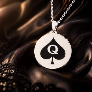 “Queen of Spades” Pendant Necklace | Symbol Cuckold / Hotwife Libertine image 6