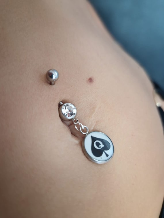 Queen of Spade Libertine Hotwife Piercing Belly Rings Etsy