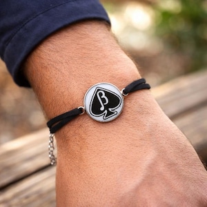 BetaBoy "Jack of Spade" men's bracelet | Beta Boy libertine symbol |