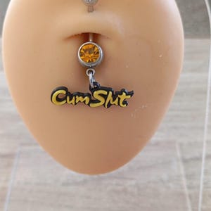CumSlut Belly Button Piercing Belly Rings