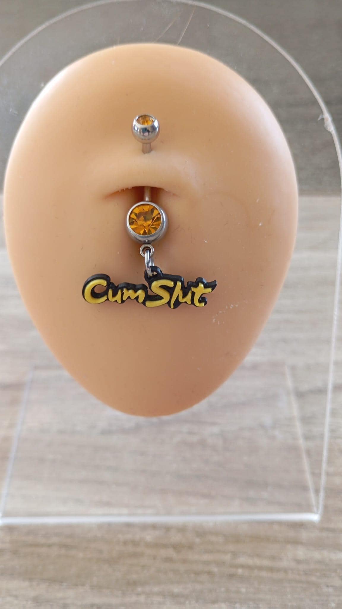 CumSlut Navel Piercing Belly Rings