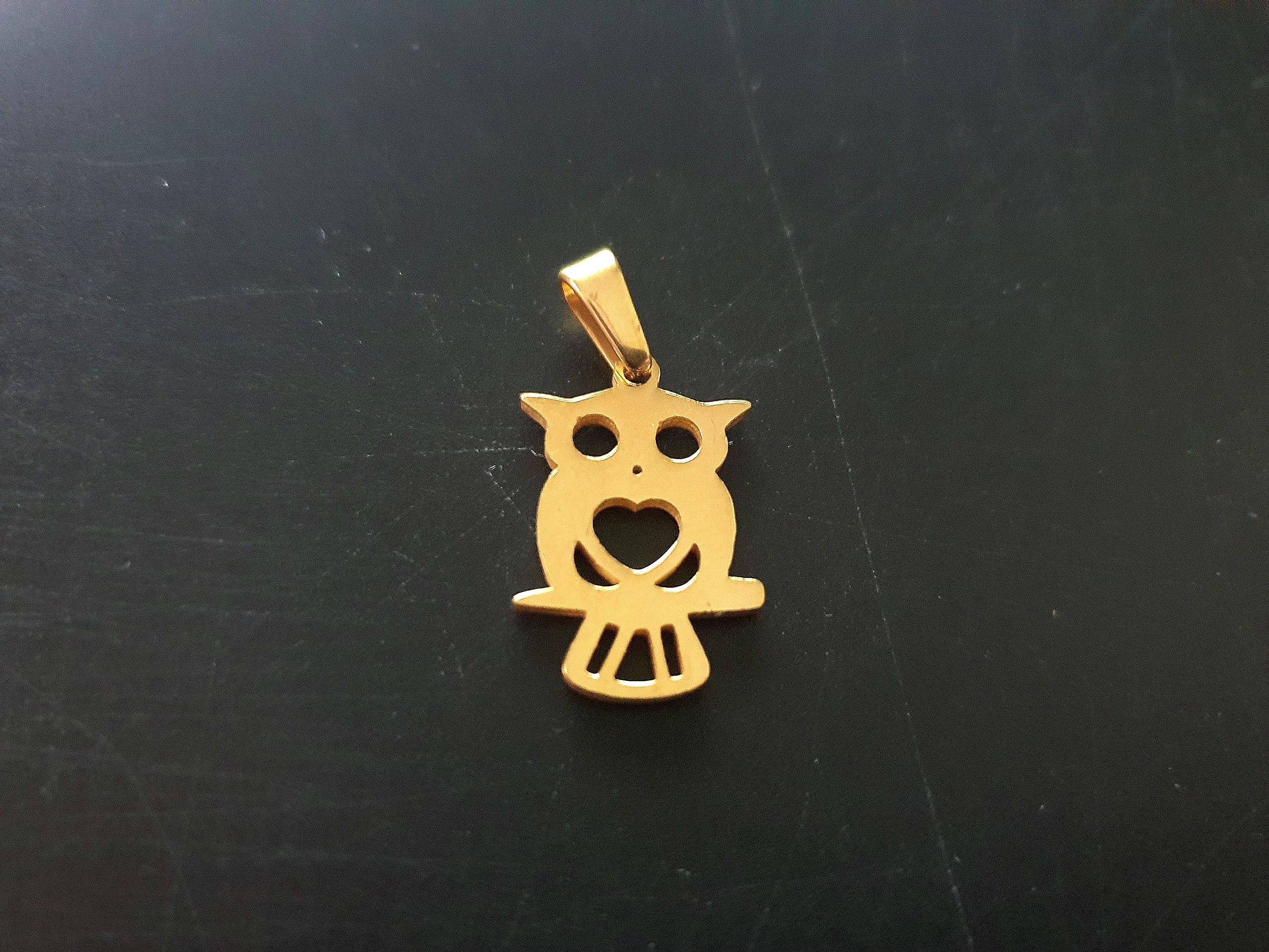 Stainless Steel Gold Owl Charm to Make Your Own jewelry