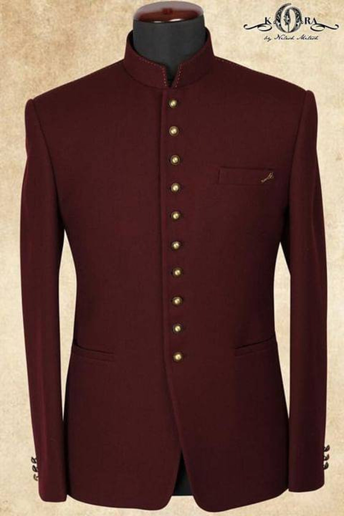 Maroon Velvet Jodhpuri Suits For Men designer suit wedding | Etsy