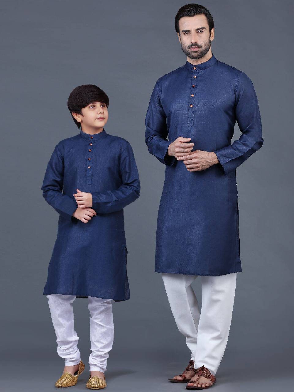 father and son matching kurta set