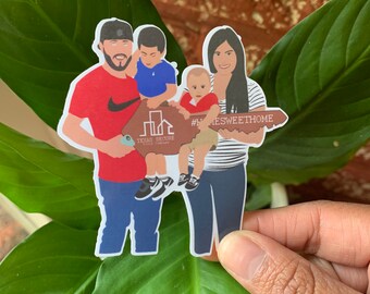 Custom Portrait Sticker | Personalized Waterproof Photo Decal