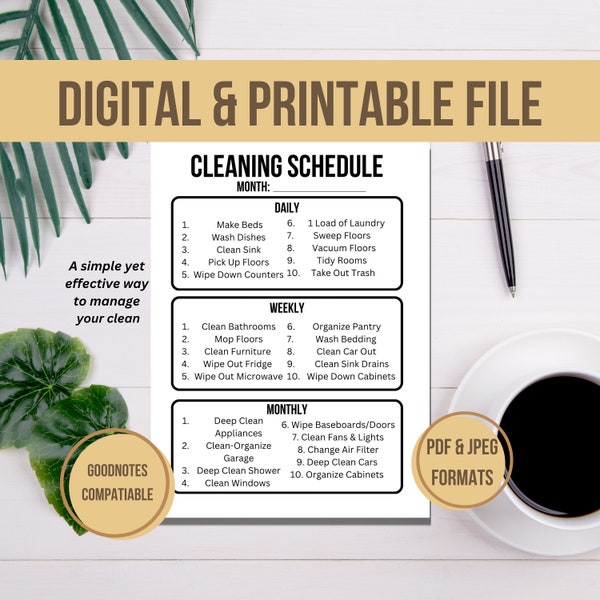 adhd homework checklist Cleaning Planner, Minimalist Cleaning Checklist, Cleaning Schedule, Weekly House Chores, Adhd Clean Home, Monthly, Household Printable