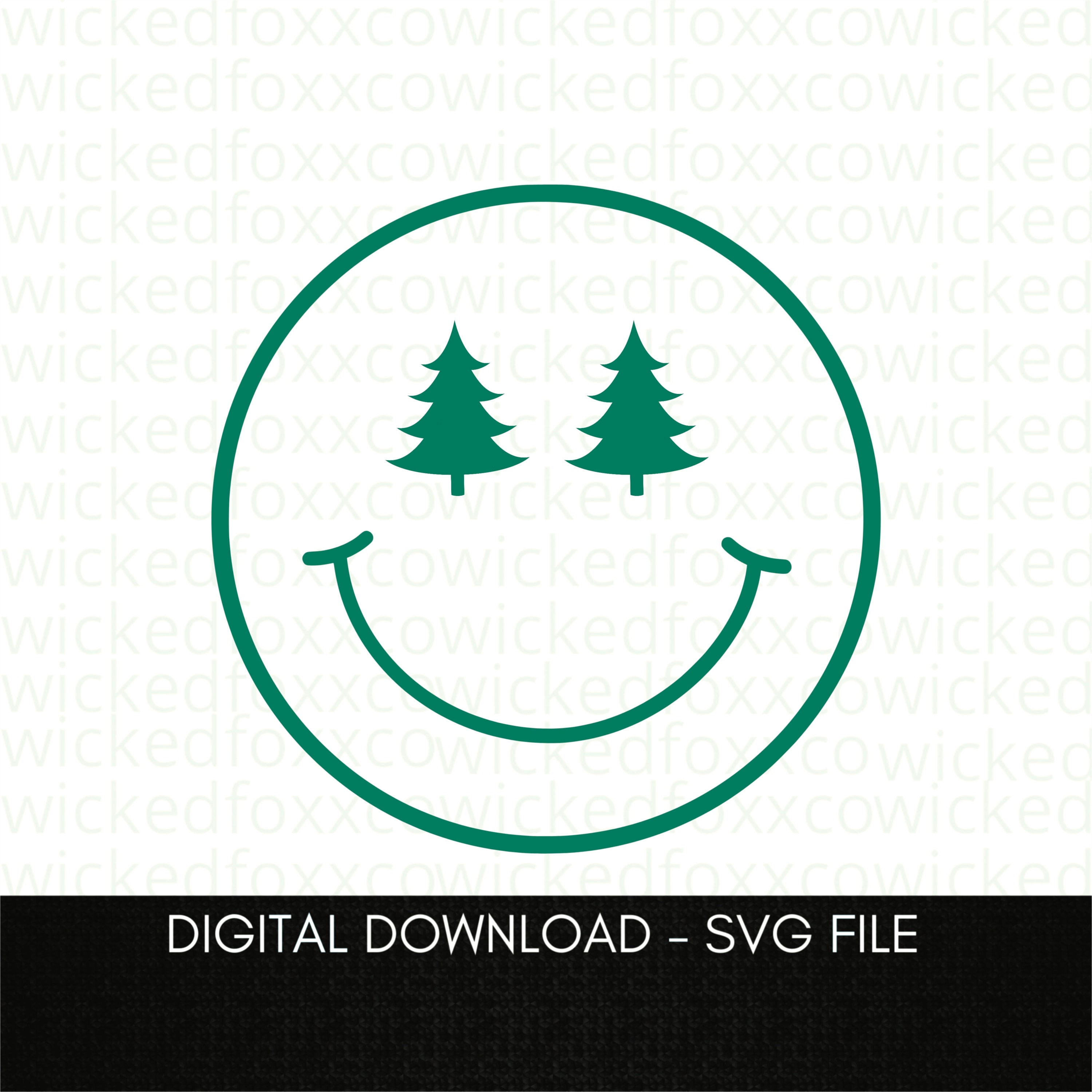 Christmas Happy Face, Smiley Gesicht Tannenbaum SVG, Frohe Weihnachten SVG, Lustige Weihnachten Svg, Weihnachten Svg, Weihnachten Svg, Png, Svg, Plotterdatei für Cricut