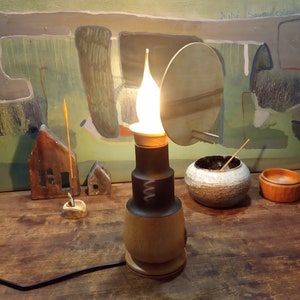 Wooden lamp/desk lamp/table lamp/vintage lamp/ambient lighting/