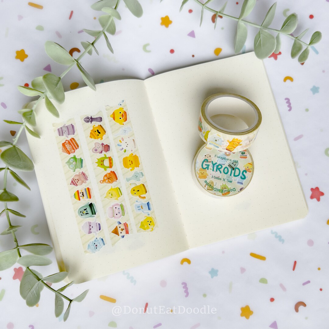 Animal crossing Gyroids Washitape | Bullet Journal Stickers, Planner Stickers, Scrapbook Stickers, Animal Crossing Stickers. ACNH