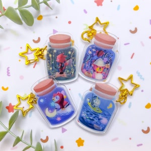 Villager in a bottle / Animal crossing Ciondolo acrilico / Celeste CJ Flick Pascal