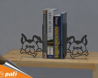 Cute Dog Metal Bookend, Animal Bookends, Sujetalibros, Book Ends, Support, Stand, Christmas Gift Bookend, Buchstützen, Bookend For Kids