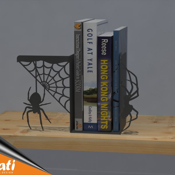 Spider Web Bookend, Animal Metal Bookends, Sujetalibros, Book Support, Book Ends, Book Stand, Christmas Gift Bookend, Buchstützen, Book Rest