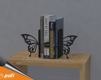 Butterfly Metal Bookend, Bookends, Sujetalibros, Book Support, Book Ends, Christmas Gift Bookend, Bookrest, Book Rest, Buchstützen