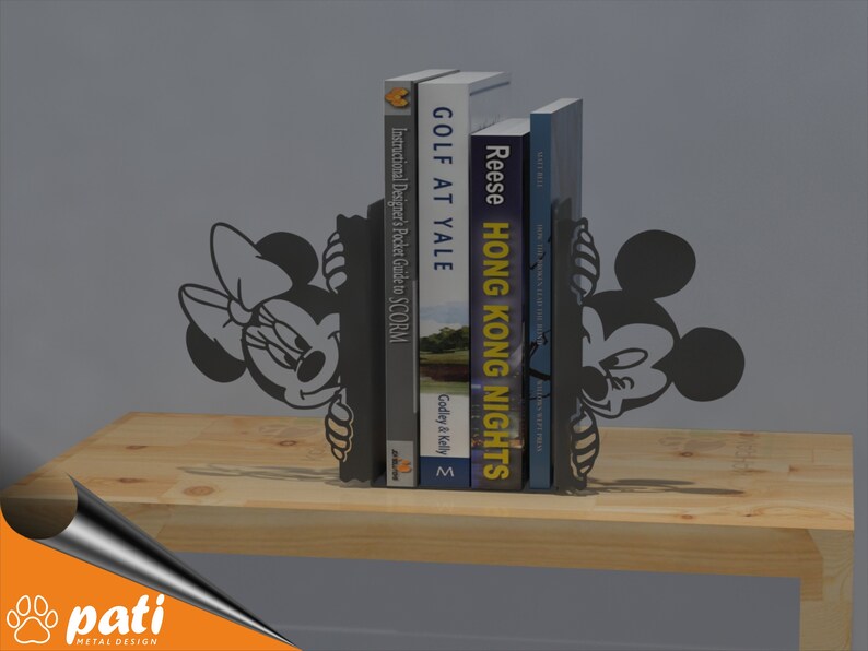 Cute Mouse Metal Bookend Bookends Sujetalibros Book Etsy