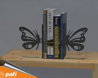 Butterfly Metal Bookend, Animal Bookends, Sujetalibros, Book Support, Book Ends, Book Stand, Christmas Gift Bookend, Buchstützen