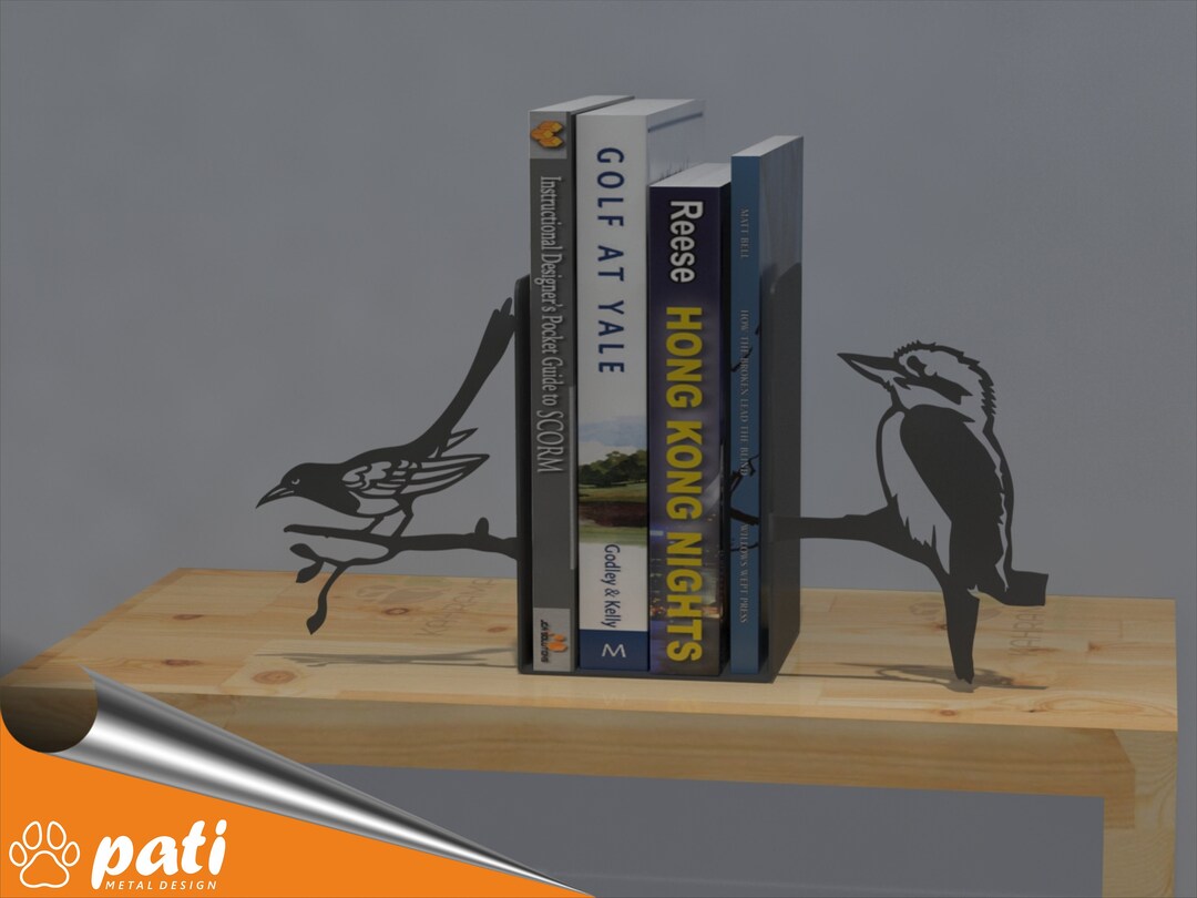 Bird Metal Bookend, Animal Bookends, Sujetalibros, Book Support, Book