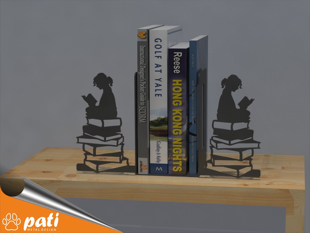 Book Bookend, Library Metal Bookends, Read Book Bookend, Sujetalibros
