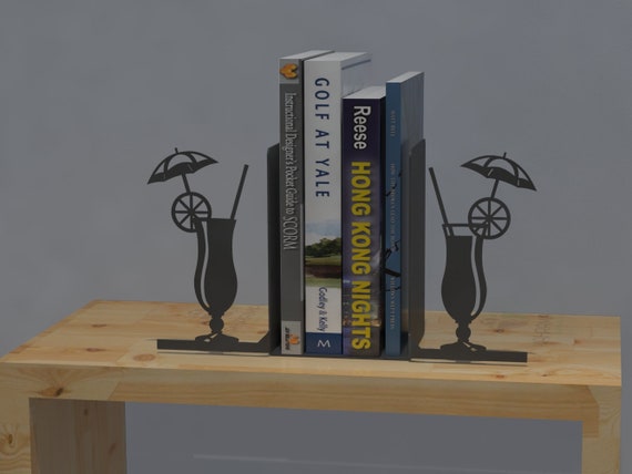 Cocktail Metal Bookend, Kitchen Bookends, Book Support, Juice