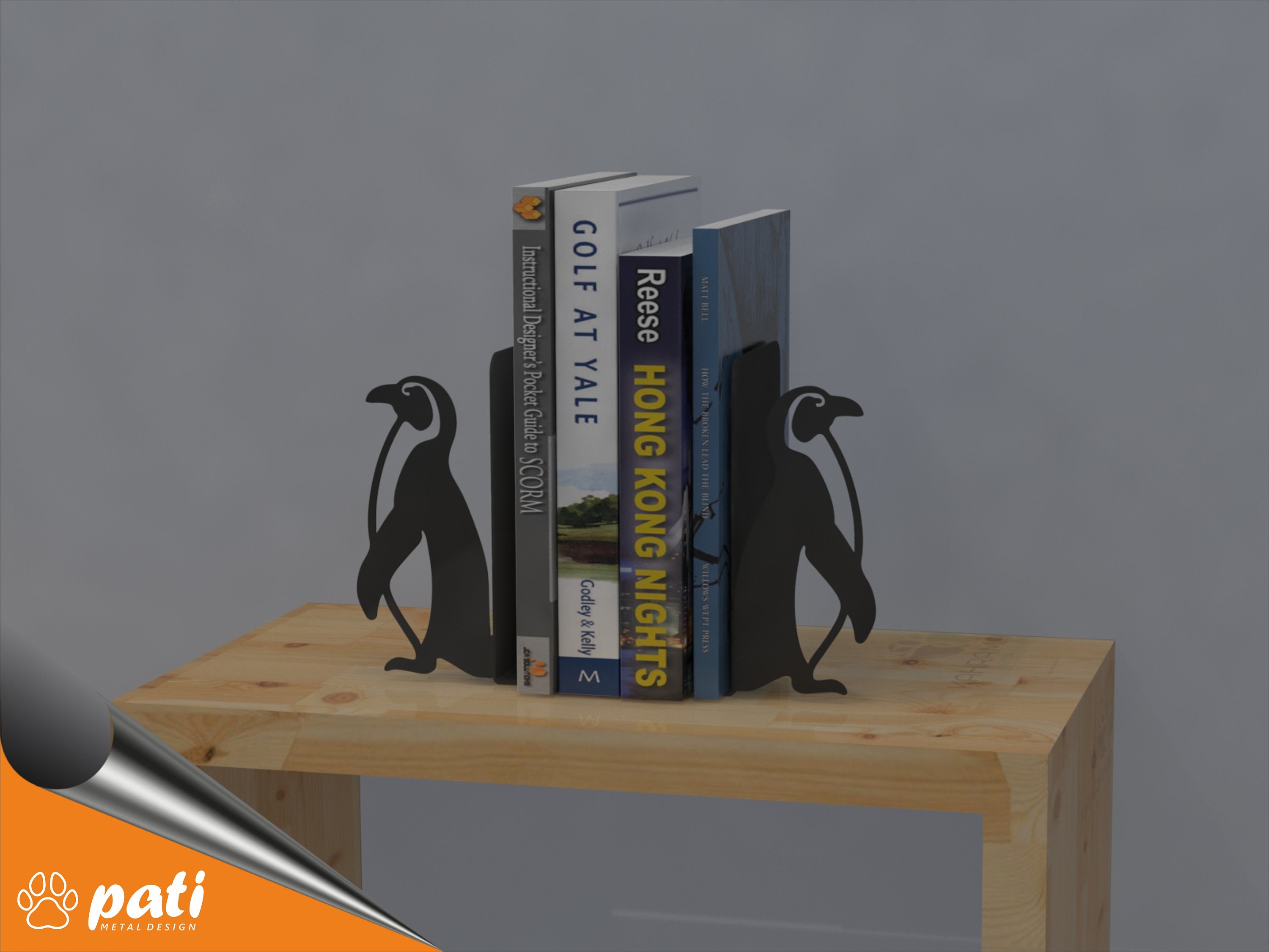 metal bookends