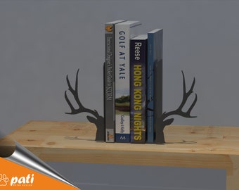 Deer Metal Bookend, Bookends, Sujetalibros, Book Support, Book Ends, Metal Book Stand, Bookshelf, Christmas Gift Bookend, Buchstützen