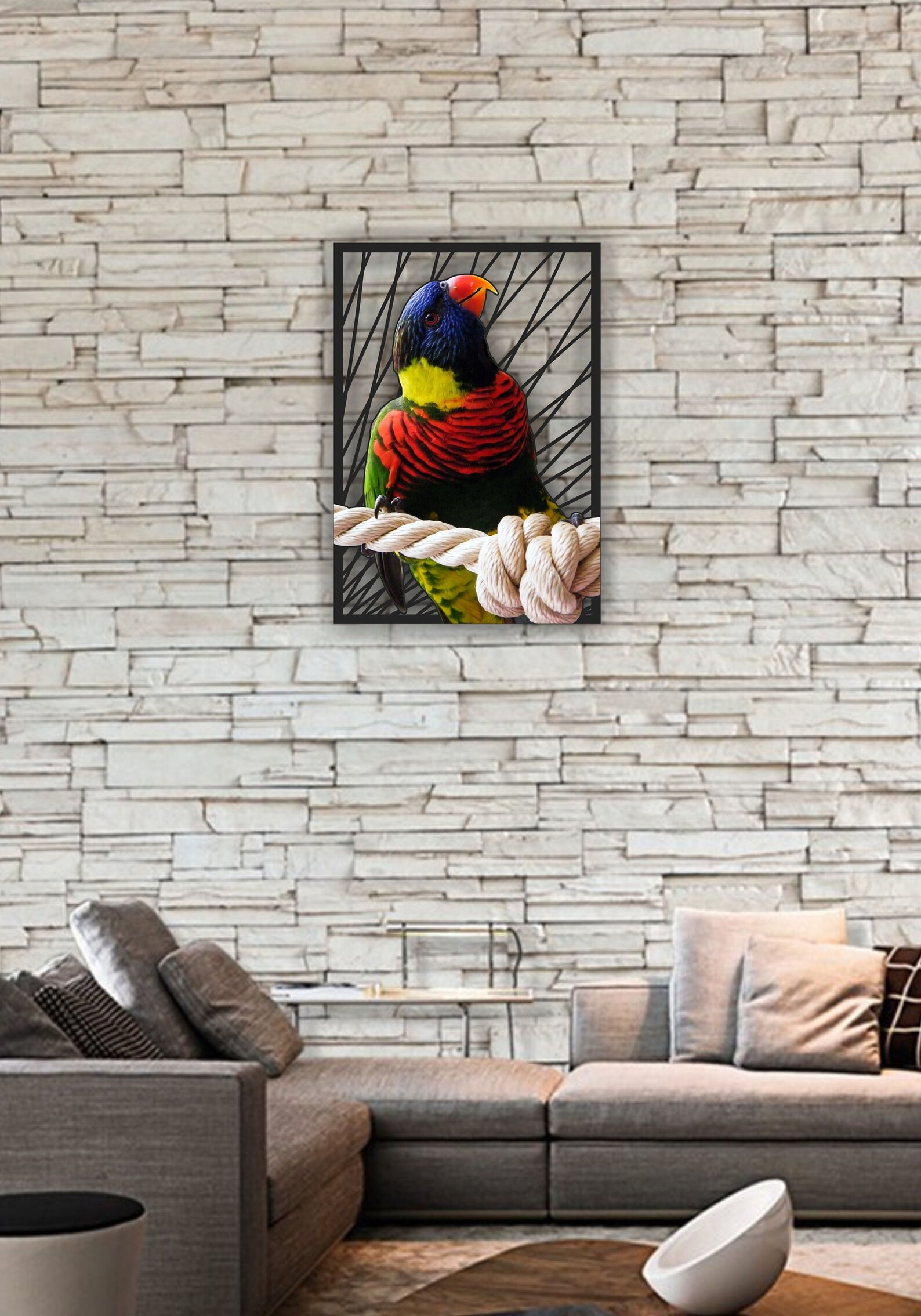 Parrot metal wall art colorful wall decor metal wall art Etsy