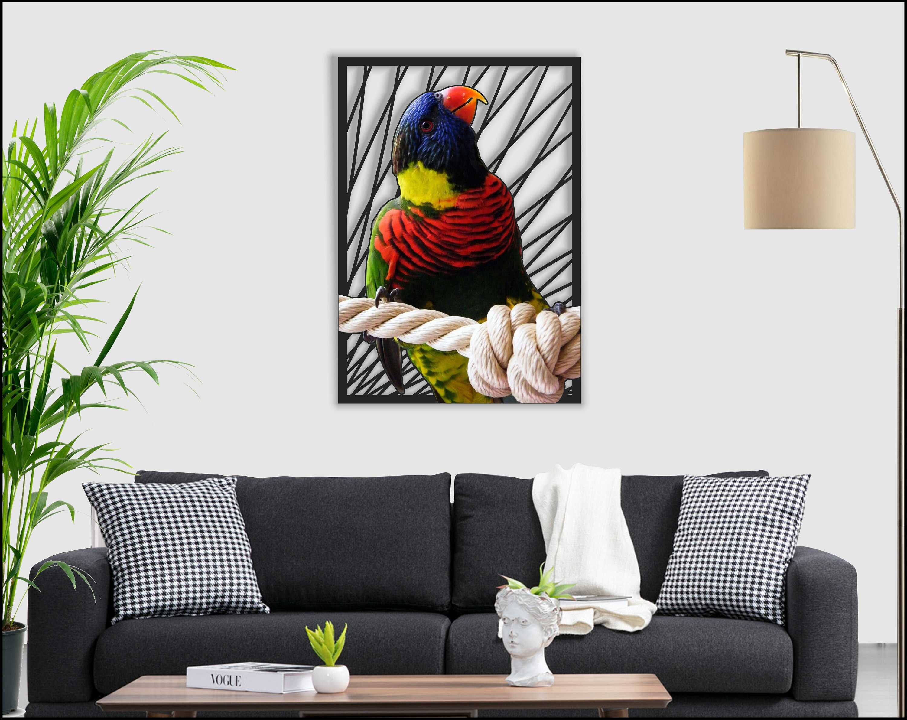 Parrot metal wall art colorful wall decor metal wall art Etsy