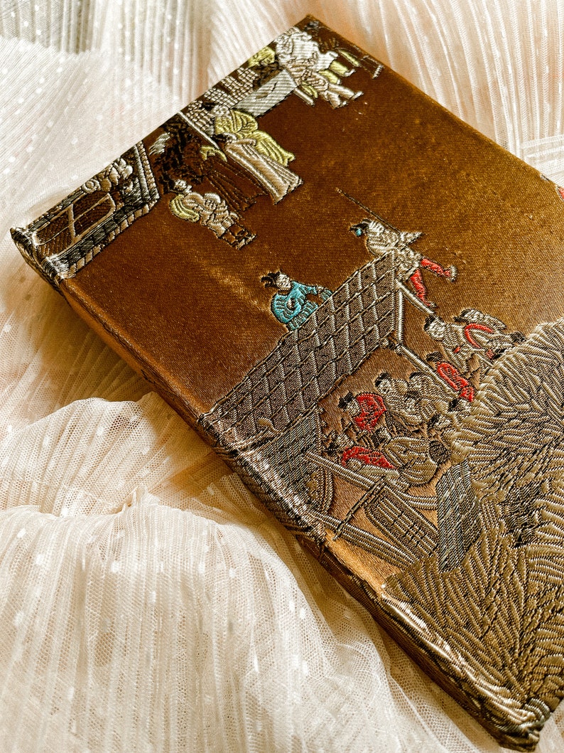 Chinoiserie brocade fabric covered journal notebook hardcover diary sketchbook writing journal image 1