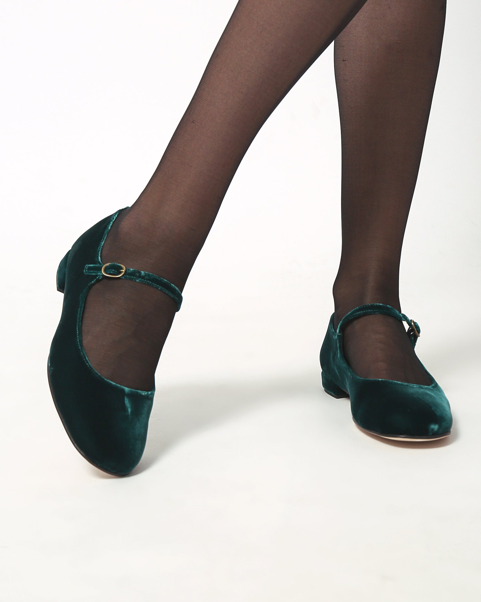 green velvet mary jane shoes