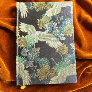 Chinoiserie brocade fabric covered journal notebook hardcover diary sketchbook writing journal image 2