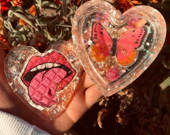 Summer heart trinket box