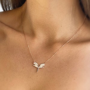 Guardian Angel Sterling Silver Necklace, Silver Archangel Michael Necklace, Protection Angel Pendant, , Catholic Jewelry