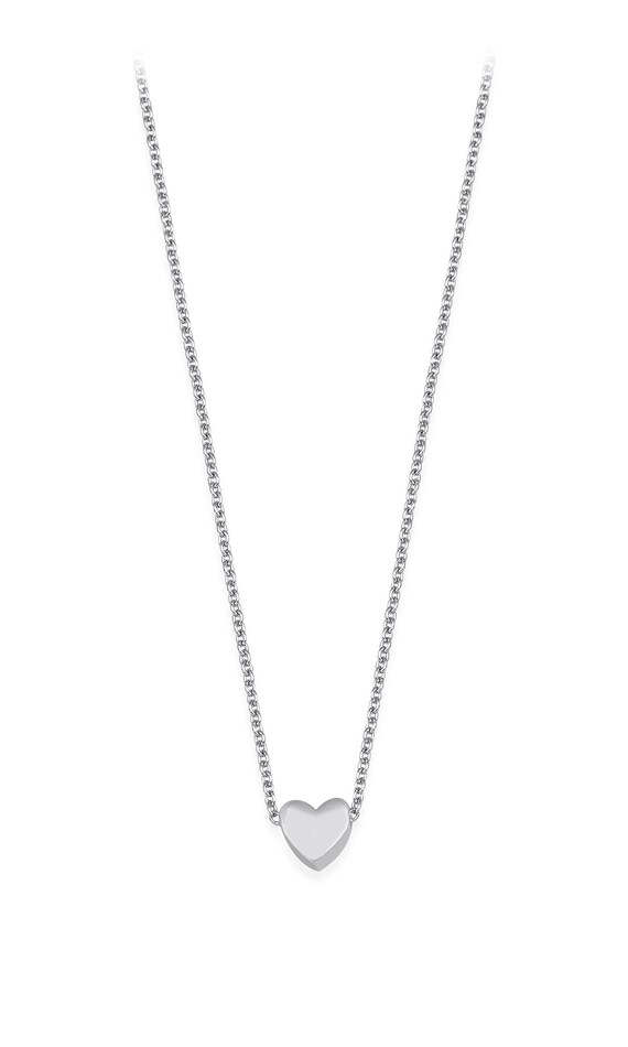 Tiny Heart Necklace – Dainty Silver Or White Gold Choker For Women, Adjustable, Hypoallergenic, Perfect For Layering - View #4