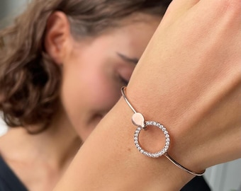 Argento Sterling Zirconia Cubica Bracciale IN