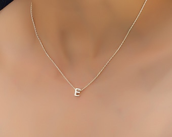 Handmade Personalized Initial Necklace - Sterling Silver Custom Name Necklace, Minimalist Jewelry, Dainty Personalized Gift for Her