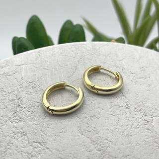 Orecchini A Cerchio Piccoli In Argento 925 - 13 Mm - Ipoallergenici Con Rivestimento In Rodio Per Donna