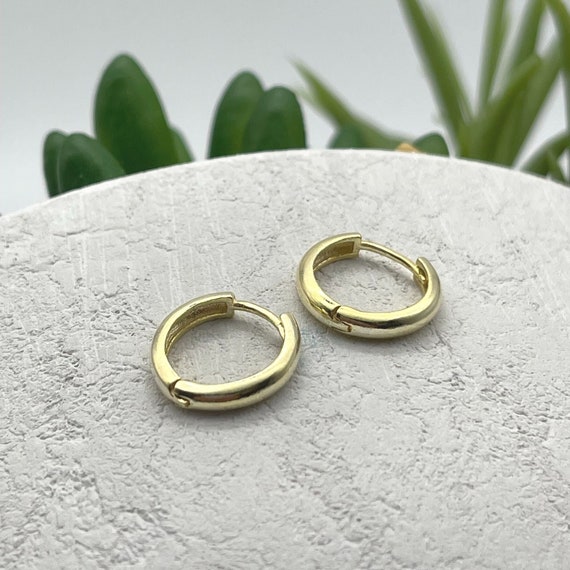 Orecchini A Cerchio Piccoli In Argento 925 - 13 Mm - Ipoallergenici Con Rivestimento In Rodio Per Donna