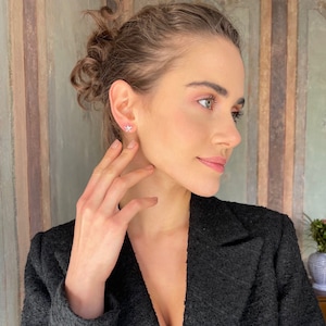 Multicolored Starfish Earrings - Tiny Starfish Stud Earrings - Minimalist Sterling Silver Jewelry - Nature Inspired Design