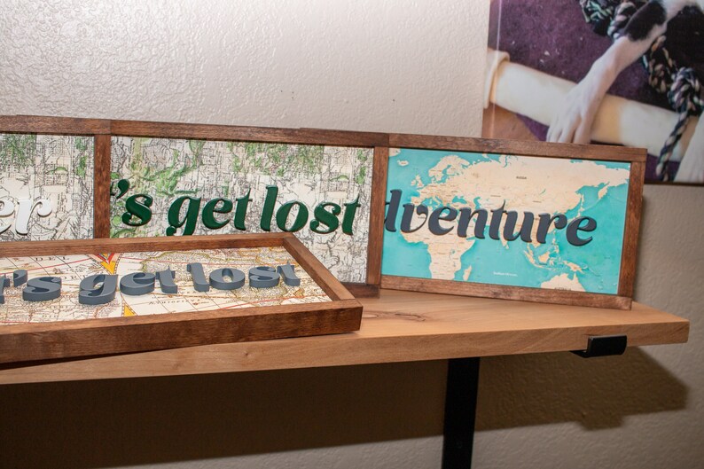 Travel Map Sign Discover | Travel Map Sign | Wood Sign | Map Sign | Office Decor ...