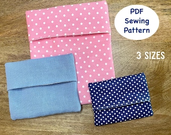 Reusable Sandwich & Snack Bag Sewing Pattern: Beginner-Friendly (PDF Download)