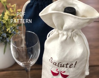 Wine Bag PDF Sewing Pattern / Instant Download