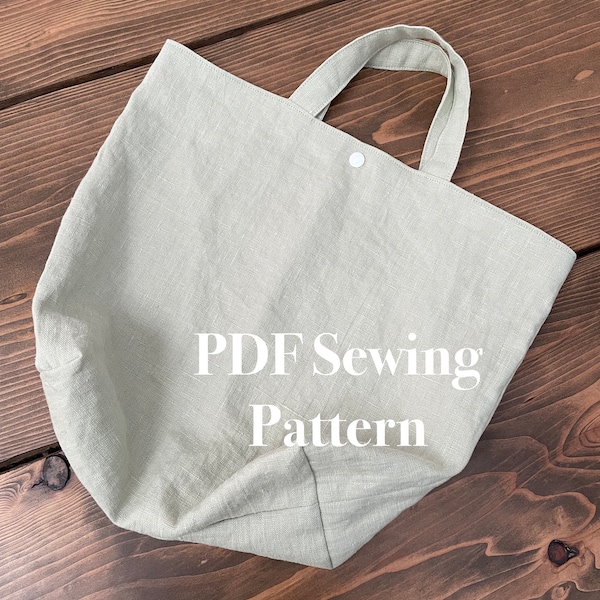 Medium Tote Bag PDF Sewing Pattern / Instant Download