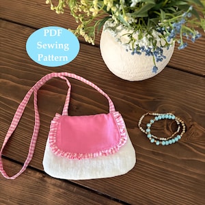 Ruffle Girl&#39;s Purse Sewing Pattern: Beginner-Friendly PDF (Digital Download)