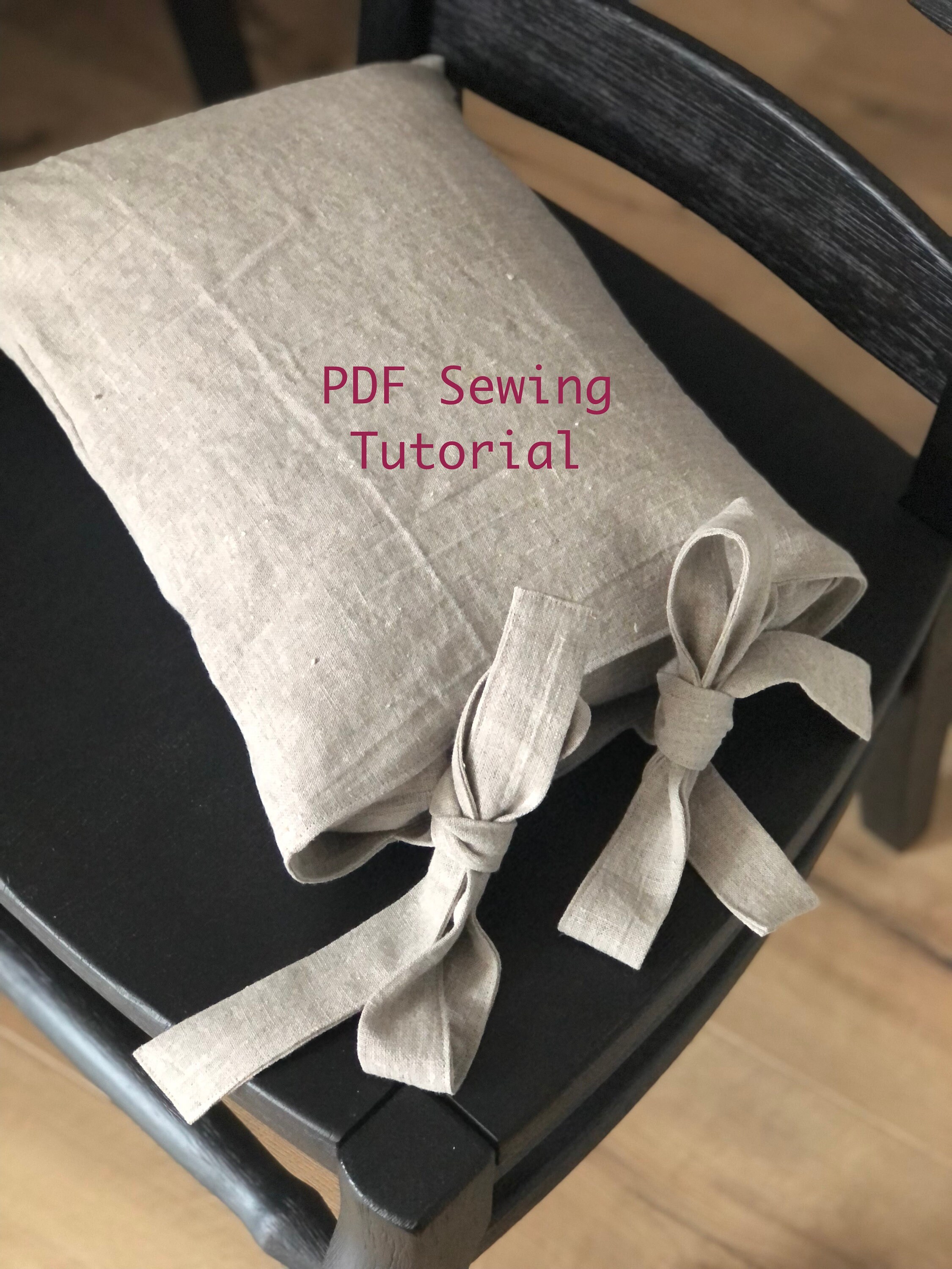 Pillow Cover With Tie Closure PDF Sewing Tutorial / 12 X Etsy