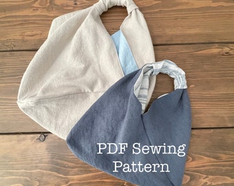 Large and Small Origami Japanese Bag PDF Sewing Pattern / Instant Download