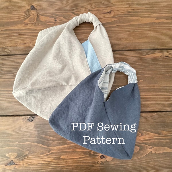 Large and Small Origami Japanese Bag PDF Sewing Pattern / Instant Download