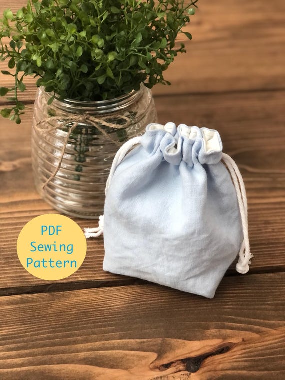 Drawstring Pouch Sewing Pattern: Beginner Friendly (PDF Pattern)