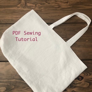 Beach Bag Tote Sewing Tutorial / Instant Download