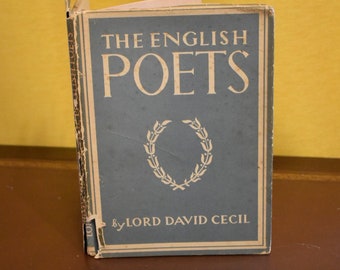 Britain in Pictures: The English Poets by Lord David Cecil, Published 1942 by Collins. Hardback Book with Dust Jacket