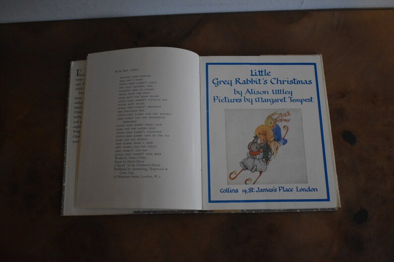 Little Grey Rabbit's Christmas by Alison Littley, Illustrator Margaret Tempest. Published 1964 by Collins. Hardback Book with Dust Jacket image 6